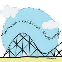 mayoliveiramkt Ilustração ilustra sentimentos montanha russa Sticker