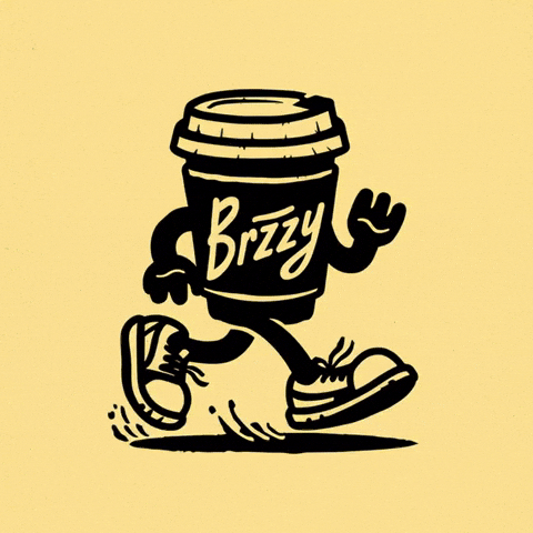 BrzzyWeather coffee walking walk weather GIF