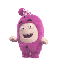 pink newt Sticker by Oddbods