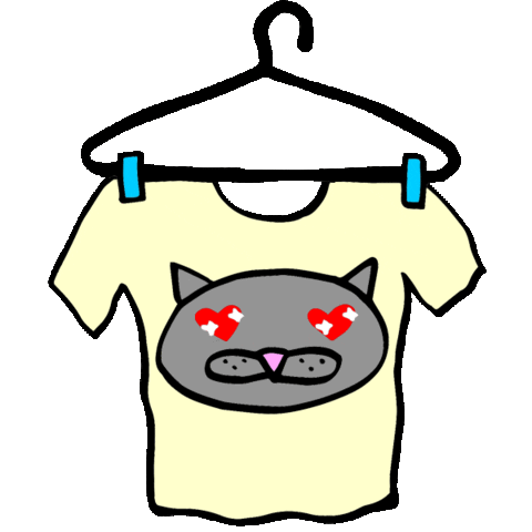 T-Shirt Cat Sticker