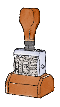 Feebujo art stamp stationery bujo Sticker