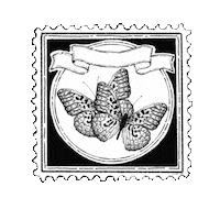 Feebujo art vintage stamp stationery Sticker