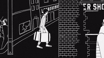 going to work black and white GIF by pedroallevato