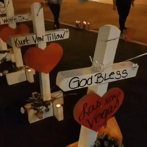 Crosses Erected to Memorialize Las Vegas Shooting Victims