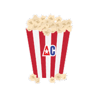 AmeriCamp america popcorn camp summer camp Sticker