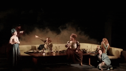 drunk night out GIF by National Theatre