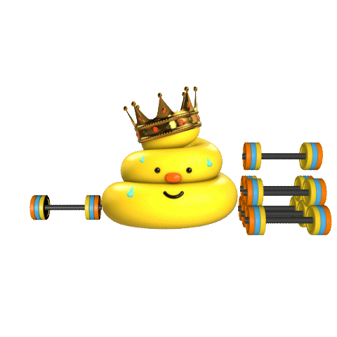 jiwonkodesign giphyupload workout gold shit Sticker