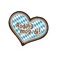 stadtroding heart herz volksfest oberpfalz Sticker