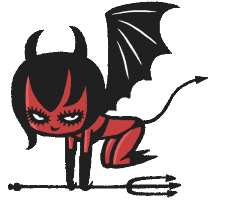 Red Devil Halloween Sticker