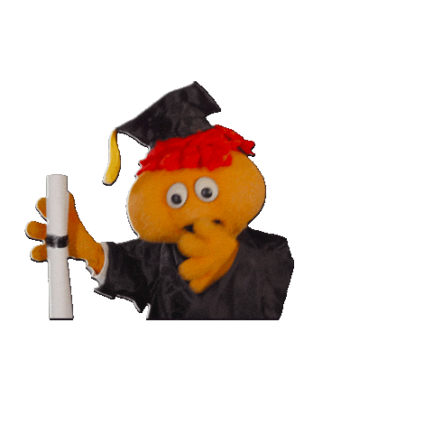 Graduation Puppet Sticker by Gerbert!