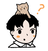 Shocked Cat Sticker by Rhiannon Kate