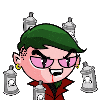 amordub magic graffiti spray magia Sticker