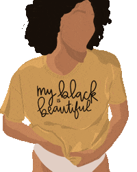 Shopnbxcrew girl women blm afro Sticker