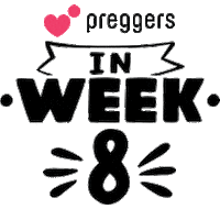 Pregnancy Week 8 Sticker by Preggers