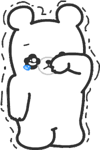 cry Sticker by Shiny bear