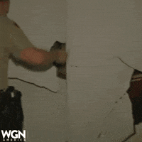wgnamerica tv show police wall GIF