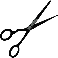 vanmichaelsalon bob haircut bangs shears Sticker
