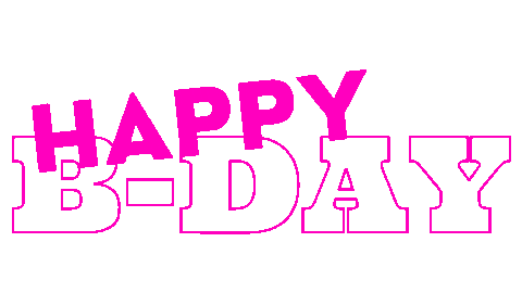 Happy B-Day Sticker