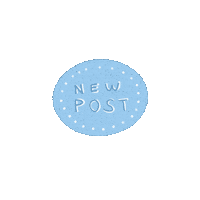 eggxs new blue new post post Sticker