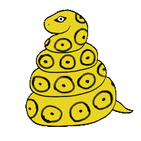 Gold Snake Sticker