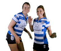 blauwwitkorfbal joni Shanna akc blauw-wit Sticker