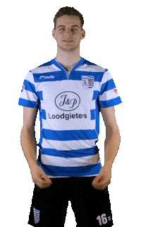 blauwwitkorfbal thomas akc blauw-wit Sticker