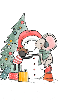 Christmasmouse Sticker by Thuis bij Muis