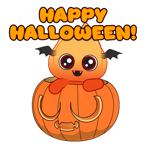 Trick Or Treat Pumpkin Sticker by Playember