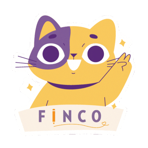 Winking Cat Sticker by FINCO