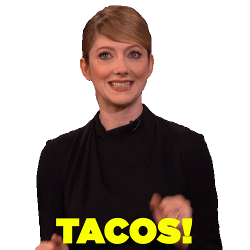 judy greer tacos Sticker by Team Coco
