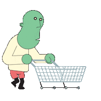 _tom_sharp animation cartoon shopping walking Sticker