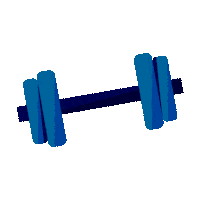 sandrogomesdesign fitness blue workout gym Sticker