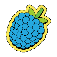 Blue Raspberry Summer Sticker by Jaw Drop Cocktails