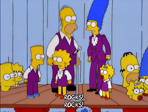 homer simpson singing GIF