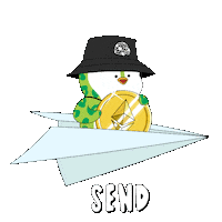 Flying Digital Art Sticker by Pudgy Penguins
