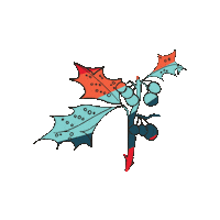 Christmas Leaves Sticker by Foil Me