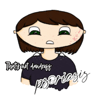rubywly psoriasis dandruff rubywly not dandruff Sticker