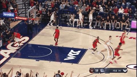 GonzagaBulldogs giphyupload smile basketball celebration GIF