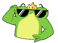 Awesome Sunglasses Sticker by Fraffrog