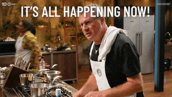 Happening Now Cooking GIF by MasterChefAU