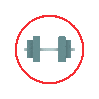 Dumbell Sticker by Ostrich App