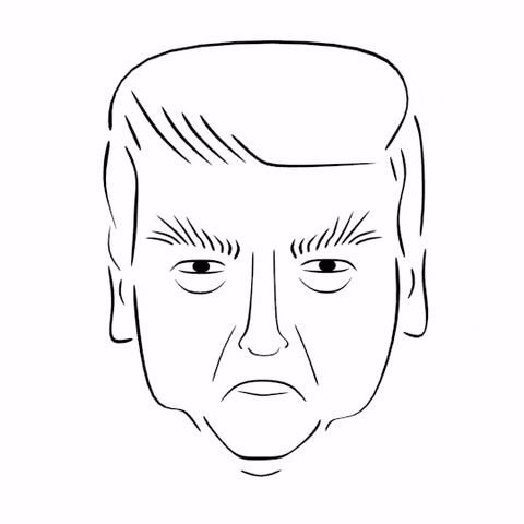 illustration trump GIF by floating point motion design