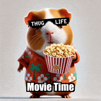 Movie Time Popcorn GIF by Guinea Gambino