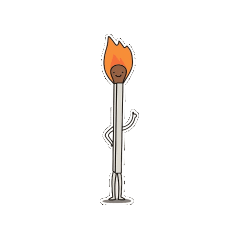 milkyprints fire match Sticker