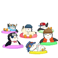 Waving Lets Go Sticker by Pudgy Penguins