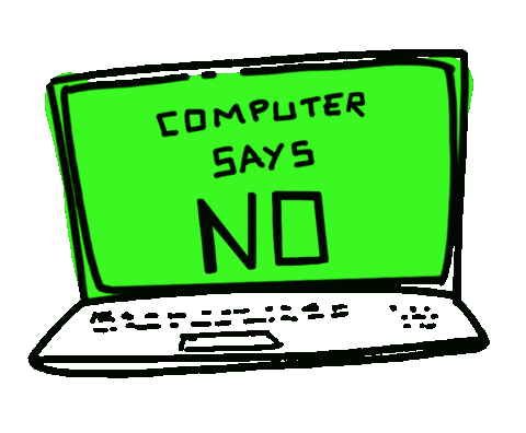 Bug Computer Says No Sticker by Devine KASK