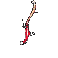 Excited Red Shoes Sticker