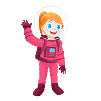 Space Waving Sticker