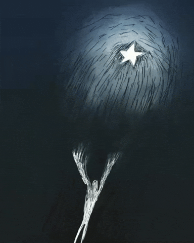 Dont Give Up Night Sky GIF by Barbara Pozzi
