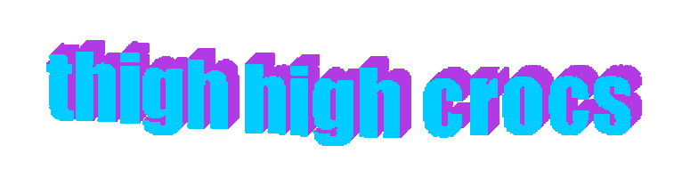 thigh high crocs Sticker